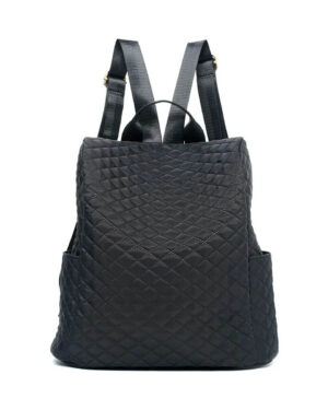 Black waterproof quilted backpack (1)