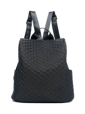 Black waterproof quilted backpack (1)