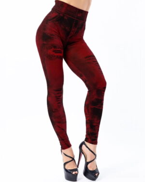 High waisted denim look leggings (8)