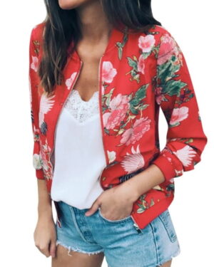 Red floral print bomber jacket (2)