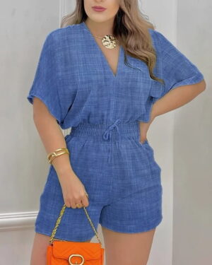Short sleeve blue playsuit (2)