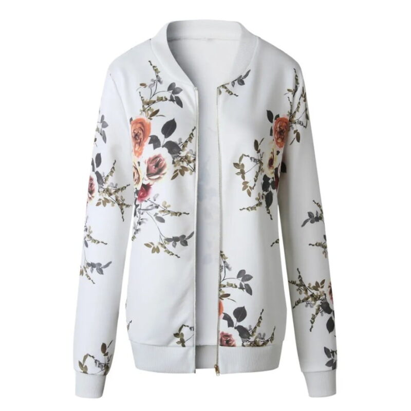 White floral print bomber jacket (7)