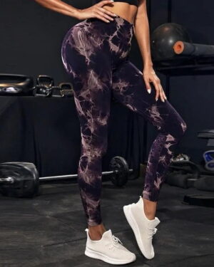 pink-dark-purple-tie dye print fitness leggings (5)