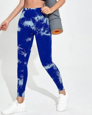 white-dark-blue-tie dye print fitness leggings (2)