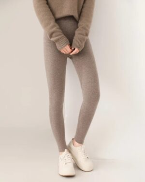 Cashmere Lined Leggings - khaki (1)