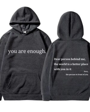Dear Person Behind Me Hoodie – dark-grey