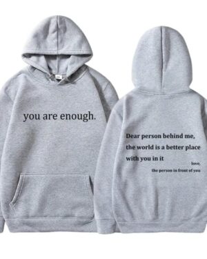 Dear Person Behind Me Hoodie – gray
