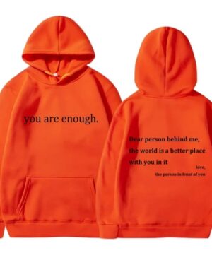 Dear Person Behind Me Hoodie – orange