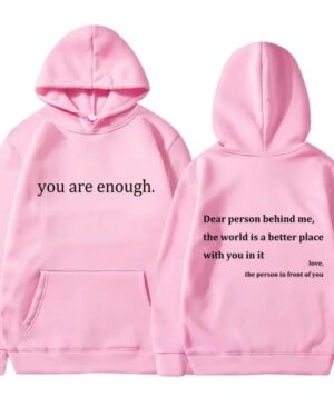 Dear Person Behind Me Hoodie – pink