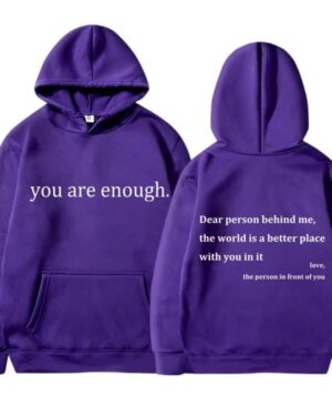 Dear Person Behind Me Hoodie – purple