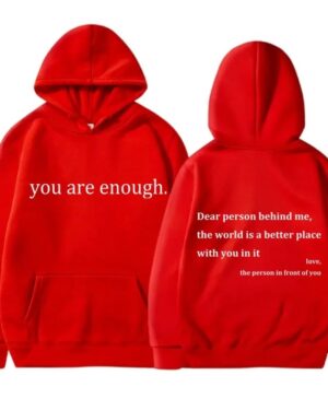 Dear Person Behind Me Hoodie – red