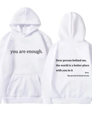 Dear Person Behind Me Hoodie – white