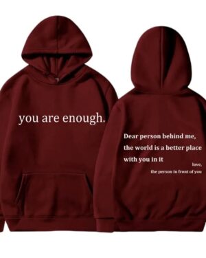 Dear Person Behind Me Hoodie – wine-red