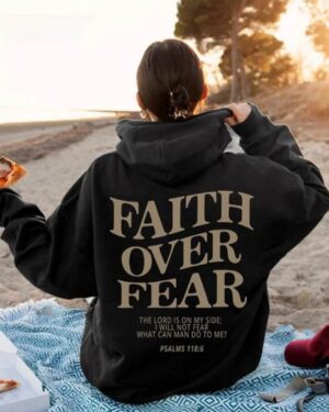 Faith Over Fear Hoodie – black (2)