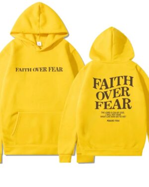 Faith Over Fear Hoodie – yellow