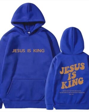 Jesus Is King Hoodie – blue