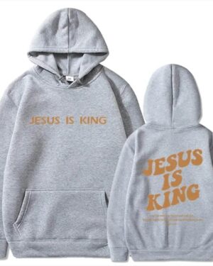 Jesus Is King Hoodie – gray