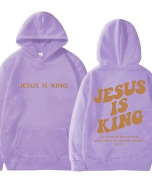 Jesus Is King Hoodie – lavender-purple