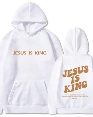 Jesus Is King Hoodie – white