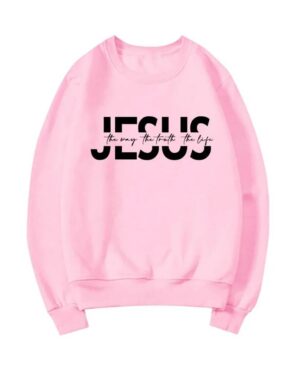 Jesus The Way Sweatshirt – pink