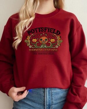 Pottsfield Harvest Festival Sweatshirt – wine-red