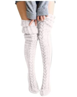 Thick-cable-knit-thigh-high-socks-white-3