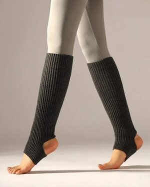 loose knitted leg warmer - dark-gray (6)