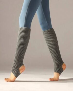 loose knitted leg warmer - gray (1)