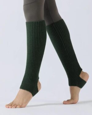 loose knitted leg warmer - green (1)