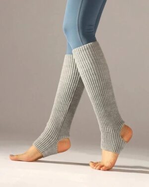 loose knitted leg warmer - heather-gray (4)
