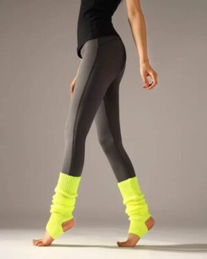 loose knitted leg warmer - neon-yellow (3)