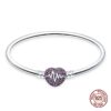 Heartbeat Heart Bangle